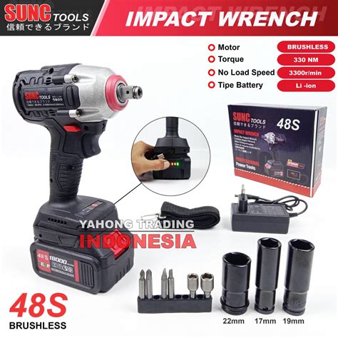 Jual Cordless Impact Wrench 48v Brushless Sunc Tools 48s Bor Obeng