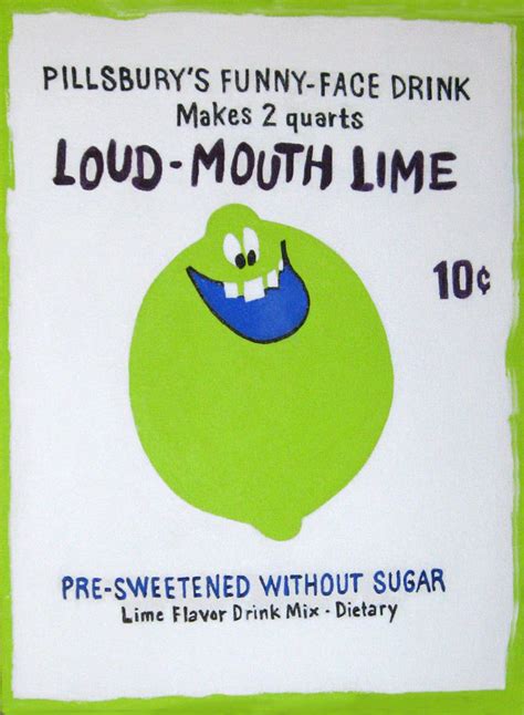 Loud Mouth Lime Pillsbury Funny Face Drink Etsy