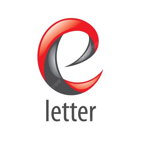 Bold And Dynamic Vector Logo Letter E In Abstract Red And Black Design