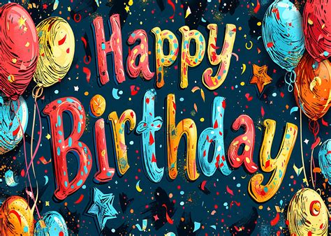 Fun Filled Happy Birthday Background Happy Birthday Party Celebration Background Image And