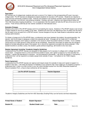 Fillable Online Advanced Placement AP MAP And Alvin ISDs Pathway To