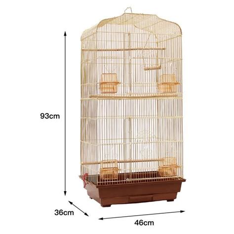 HUOLE Cage pour Canaris et Petits Oiseaux Exotiques Métal Vernis