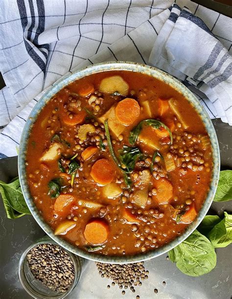 hearty vegan lentil stew recipe captain bobcat