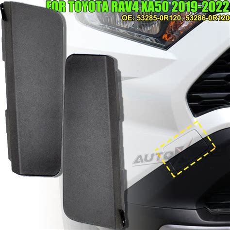 2pcs Front Bumper Tow Left Right Hook Cover Cap For Toyota RAV4 XA50