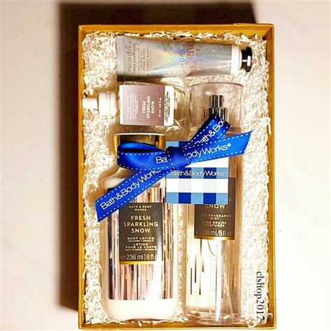 Jual Onsale Bbw Fresh Sparkling Snow Gift Set Bath Body Works Cool And Crisp Just Like The