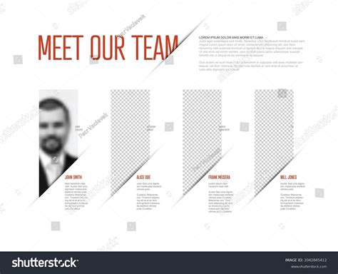 Company Team Presentation Template Team Profile Stock Vector (Royalty ...