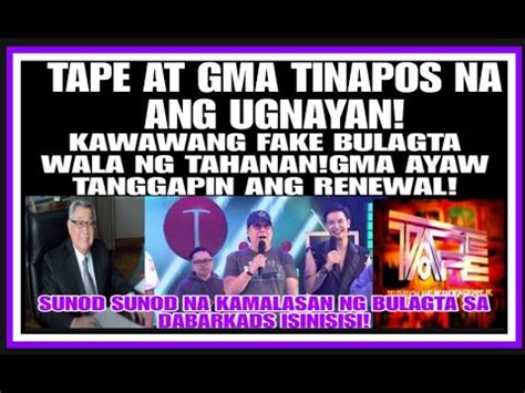 E A T TVJ KAMALASAN NG TAPE INC AT GENERIC BULAGA SINISISI SA