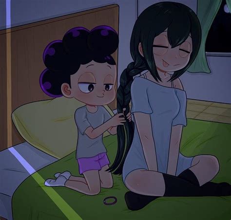 Mineta Braiding Tsuyus Hair My Hero Academia Know Your Meme