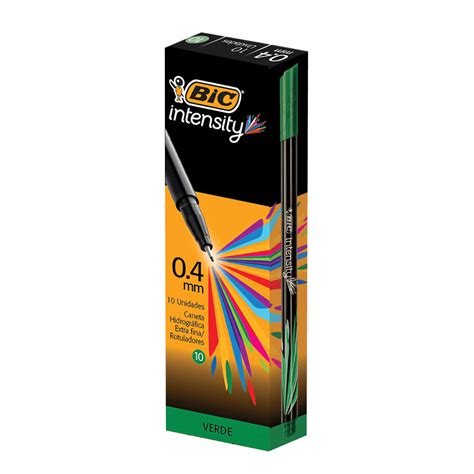 Bolígrafo Bic Intensity verde oscuro 0 4mm caja x10 Comsucre Online