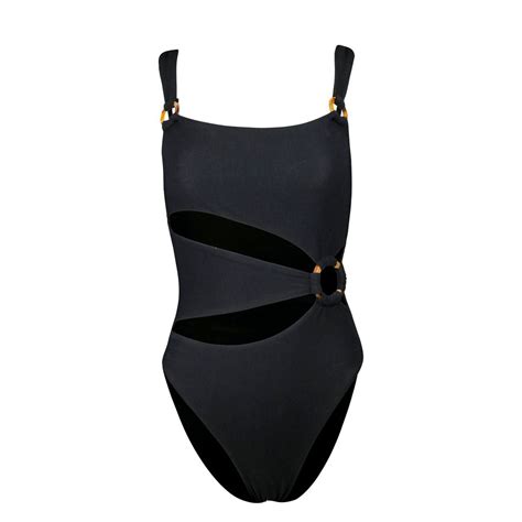 Women One Piece Swimsuit Solid Color O Ring String Hollow Sexy Bikinic Shop Today Get It