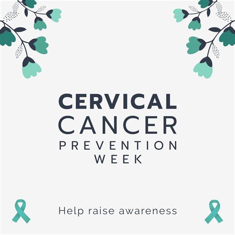 Cervical Cancer Prevention Week Awareness Campaign Design From Pikwizard