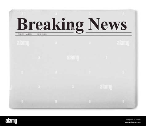 Blank grey newspaper on white background Stock Photo - Alamy