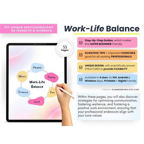 Work Life Balance: Work & Life Planner, Daily Productivity Goals, Time ...