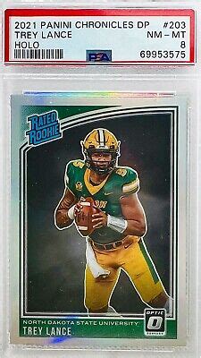 2021 Panini Chronicles Optic Trey Lance Rated Rookie Holo Prizm SP 203