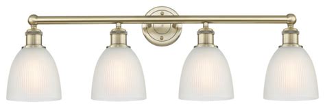 Castile Light Bath Vanity Light Antique Brass Finish