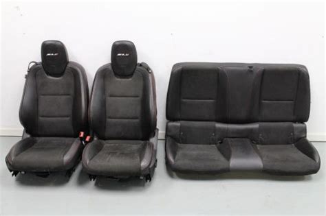 Purchase 2012 Camaro ZL1 Black Leather & Suede Seats w/ Red Stitching Set F&R Used OEM GM in ...