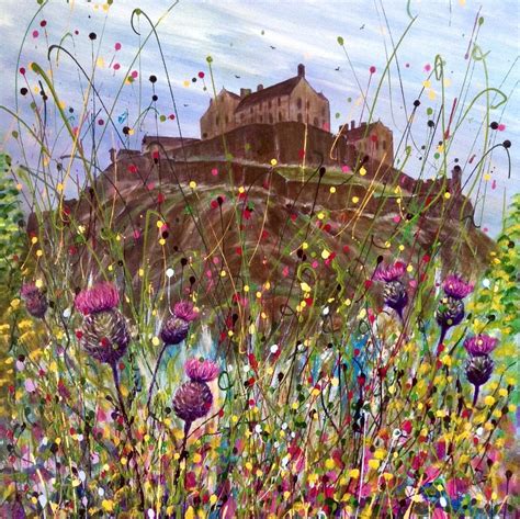 Thistles Below Edinburgh Castle By Pam Mckenzie Lackdhu Arts