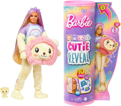 Barbie Cutie Reveal Doll With Sloth Plush Costume 10 Surprises Le3ab