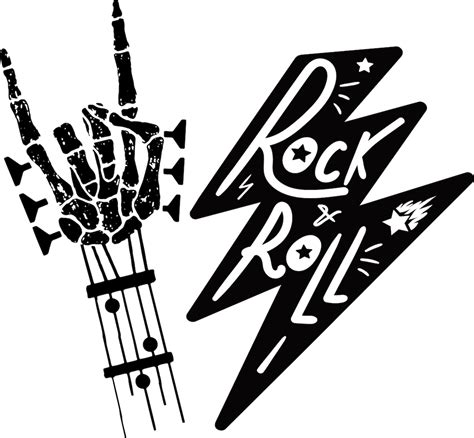 Rock N Roll SVG Rock And Roll Music SVG Guitar SVG Rock Etsy