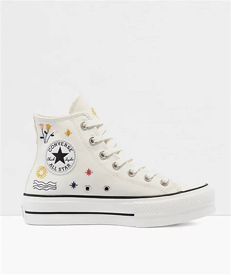 Chuck Taylor All Star Lift Platform Embroidered Hearts Communauté Mcms