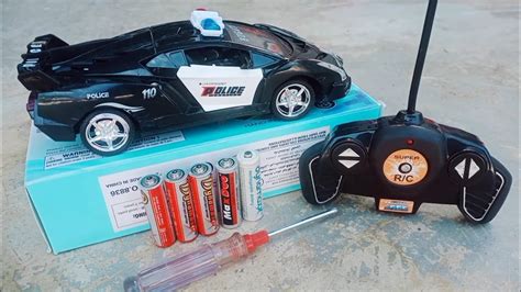 Unboxing Rc Car Mobil Remot Kontrol Police Car Modern Team Youtube