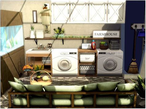 Sims 4 — Laundry Room by lotsbymanal — A small modern laundry room.. | Sims 4, Sims, Modern ...