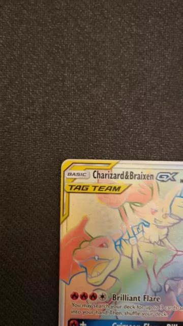 POKÉMON TCG CHARIZARD Braixen Tag Team GX Cosmic Eclipse 251 236 Holo