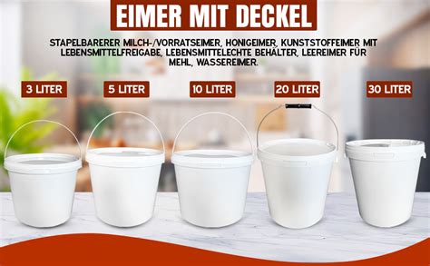 Silplast Lot De Seaux De Litres Avec Couvercle Blanc Lot De