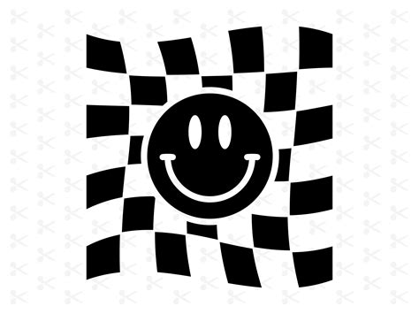 Checkered Smiley Face Svg Eps Png Pdf Jpeg Ai Checker Smiley Face