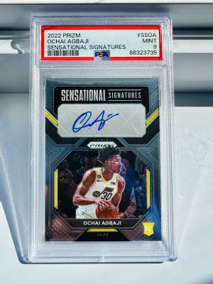 Ochai Agbaji Panini Prizm Sensational Signatures Auto Rc Mcp