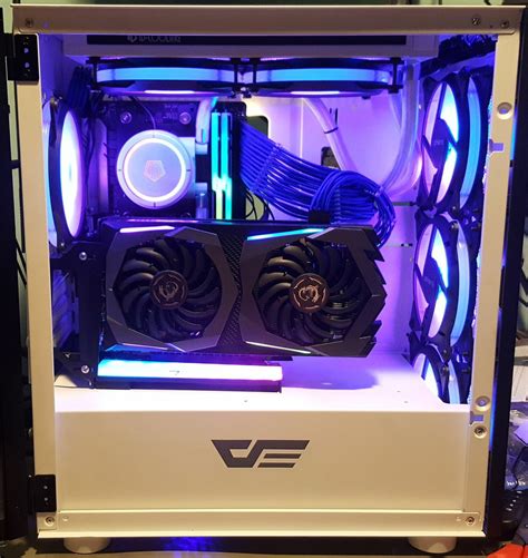 Vertical mount GPU in a darkFlash DLM21 Mesh mATX case » builds.gg