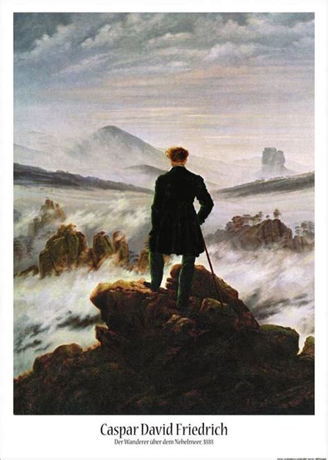 Caspar David Friedrich Poster Le Voyageur Contemplant Une Mer De Nuages