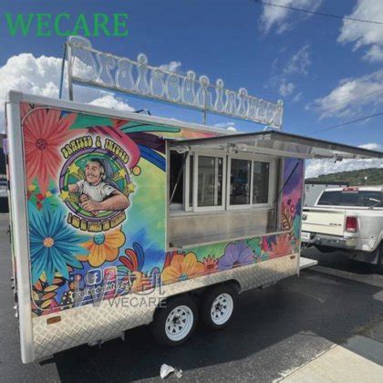 WECARE Carritos De Comida Mobile Bar Trailer Restaurant Crepe Kebab