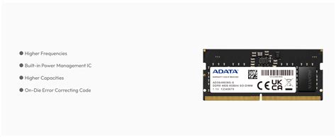 Adata AD5S48008G-S/8GB 4800MHZ Sodimm DDR5 \ Adata 8GB DDR5 RAM | Lapt ...