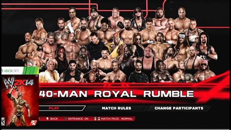 Wwe 2k14 20 Man Royal Rumble Match Youtube