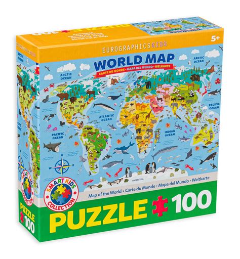 Puzzle Eurographics De 100 Piese Harta Lumii Ozone Ro