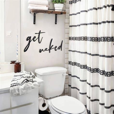 Get Naked Metal Wall Art Bathroom Wall Decor Bathroom Wall Sign Modern Bathroom Decor