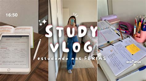 STUDYVLOG estudando na férias rotina resumos YouTube