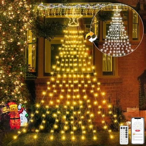 Guirlande Lumineuse Sapin De No L Avec Etoile Led Guirlande