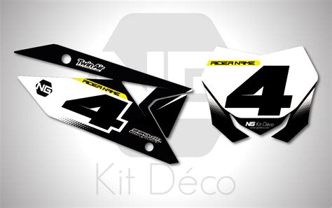 Kit déco fond de plaque numéro SUZUKI RM RMZ VIBES Séries 65 70 85