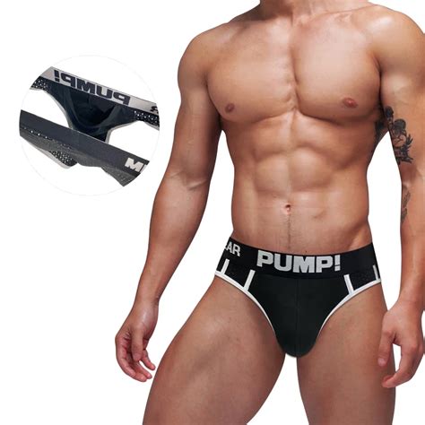 Mens Sexy Underwear Mesh Breathable Bikini Jockstraps Briefs Gay Sissy Panties Underpants Under