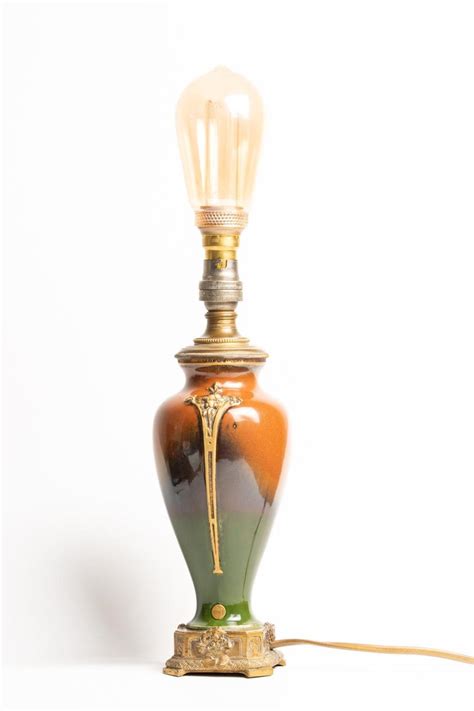 Art Nouveau French Paul Louchet Bronze Table Lamp For Sale At 1stdibs