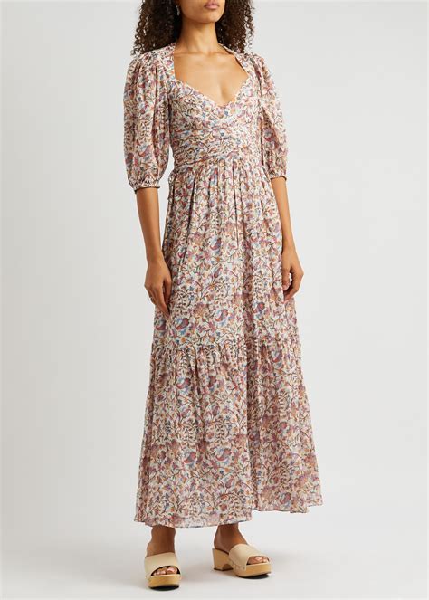 Isabel Marant Étoile Leoniza floral print cotton maxi dress REVERSIBLE