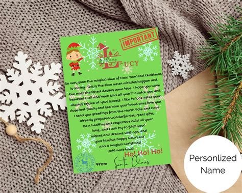 Personalized Letter From Santa Letter From North Pole Santa Etsy