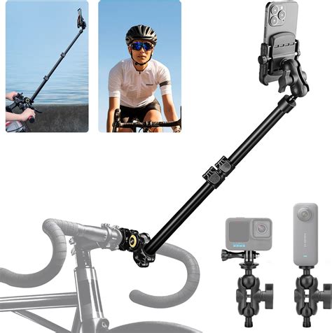 Amazon.com: Vamson Bike Selfie Stick Handlebar Mount with Phone Clip