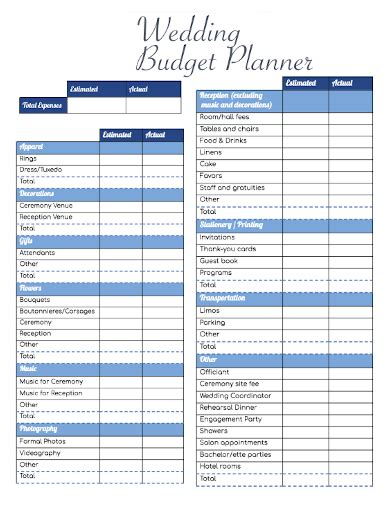 FREE 10+ Wedding Budget Planner MS Word | Apple Pages | MS Excel | PDF