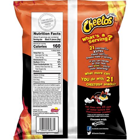 Cheetos Xxtra Flamin Hot Crunchy Cheese Flavored Snacks 8 5oz 8 5 Oz