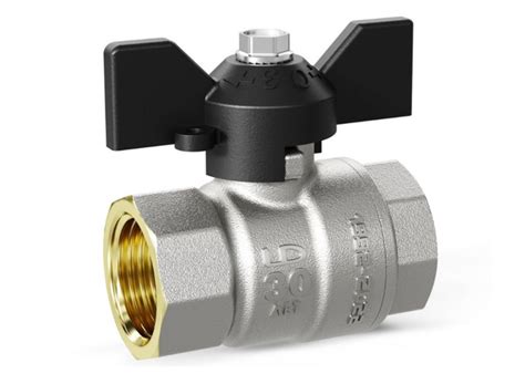 Кран шаровой латунный LD Pride 47.32.В-В.Б Ду 32 Ру 25 бабочка, арт. LD ...