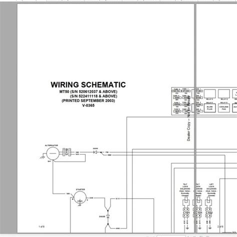 Bobcat Loader Mt52 Mt55 Hydraulic And Electrical Schematic