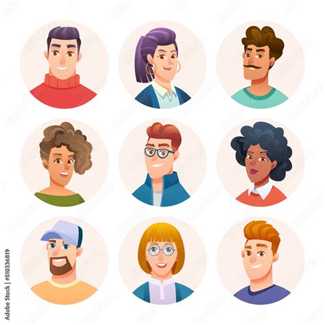 People Avatar Characters Collection Men And Women Avatars In Cartoon